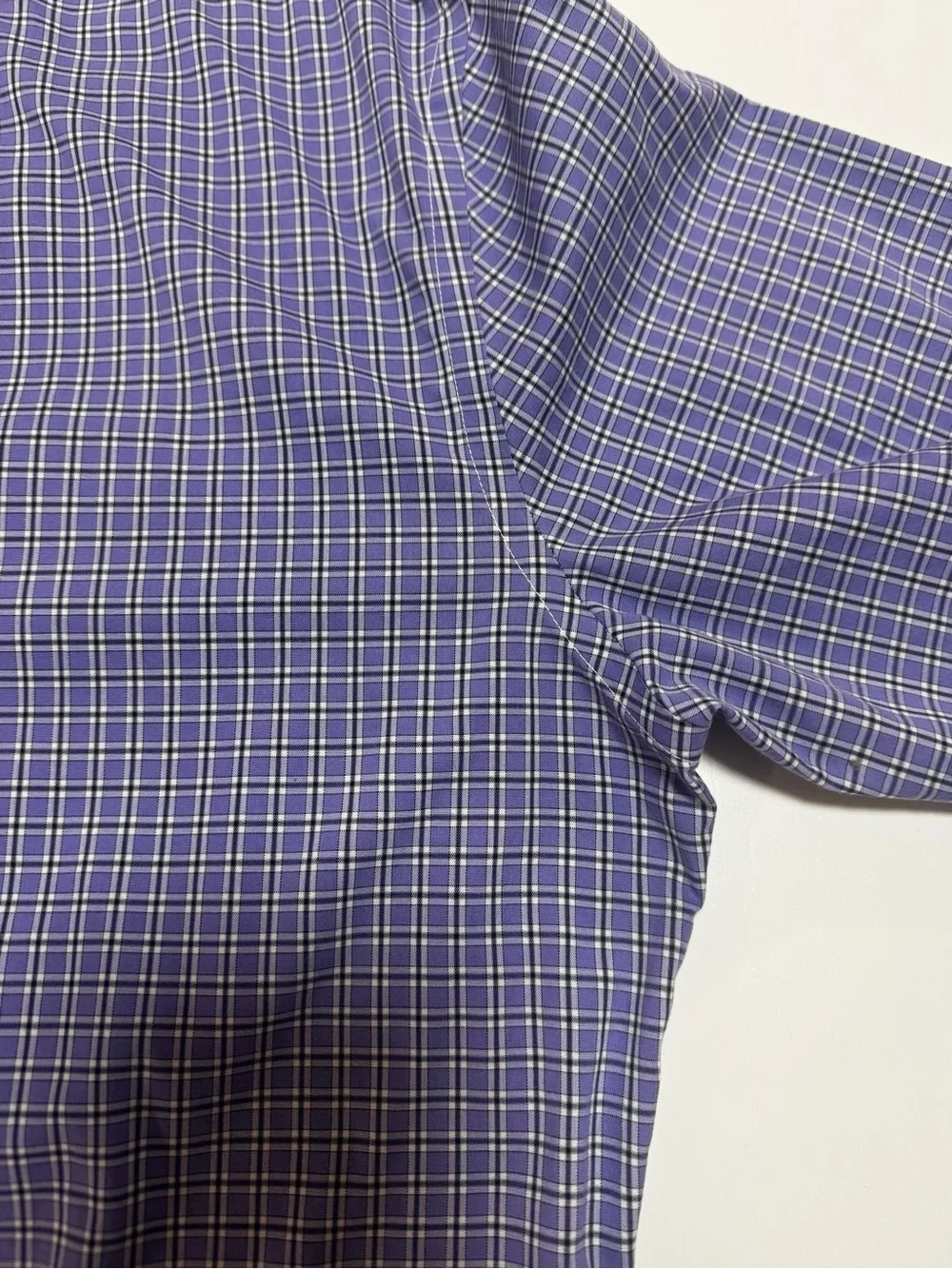 Banana Republic men’s cotton Purple Check Dress Shirt, M